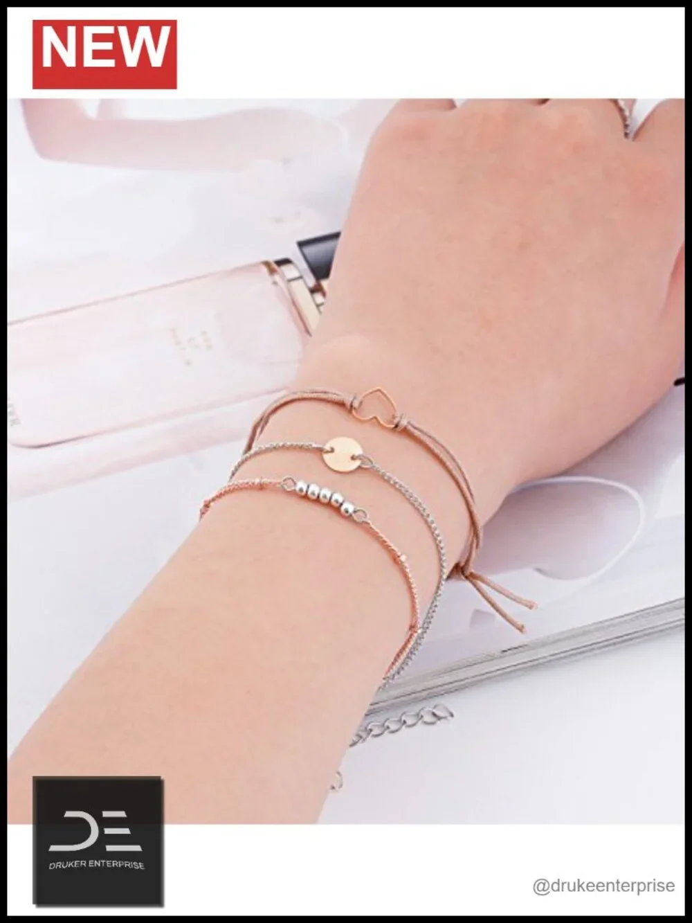6-Piece Layered Beaded Bracelet Set Bohemian Charm Bangle Stackable